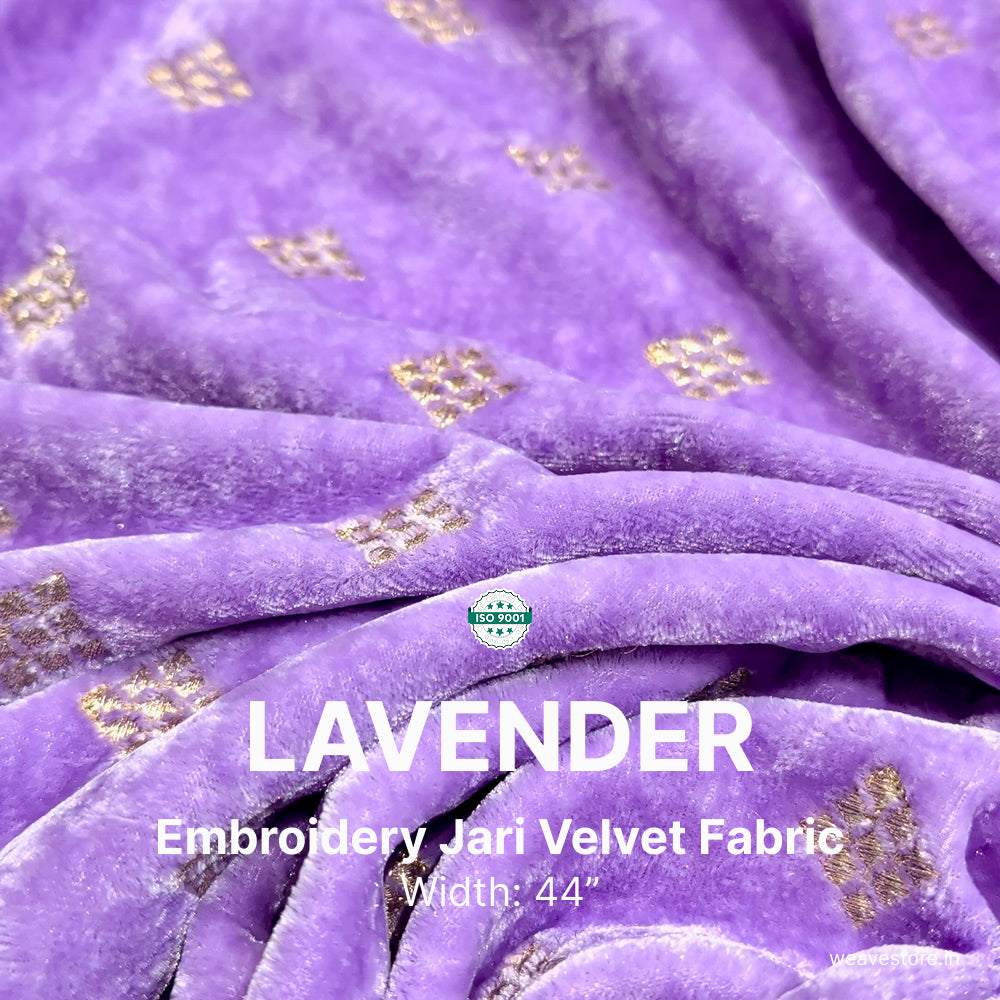 Premium Embroidery Fabric with Elegant Square Butti Design for Ethnic & Designer Wear