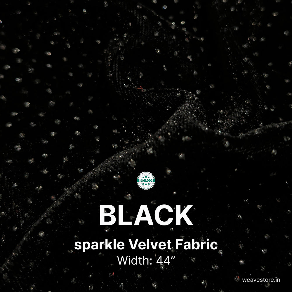 Sparkle Velvet Fabric for Kurti, Dress & Lehenga – Soft Shiny Premium Velvet