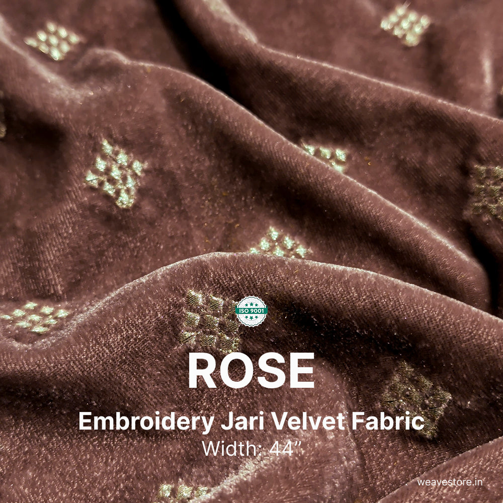 Premium Embroidery Fabric with Elegant Square Butti Design for Ethnic & Designer Wear