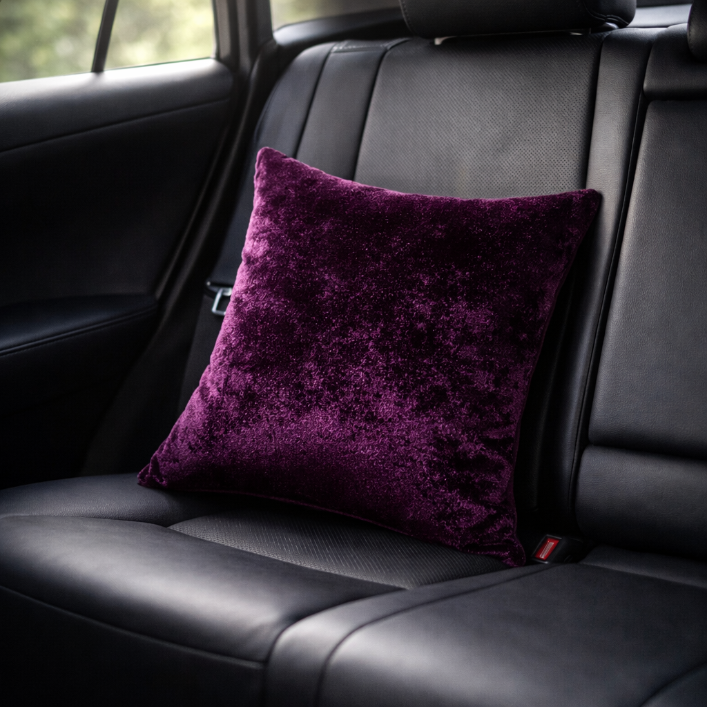 Wine Plain Velvet Cushion for Sofa | Soft Premium Velvet Cushion Home Decor