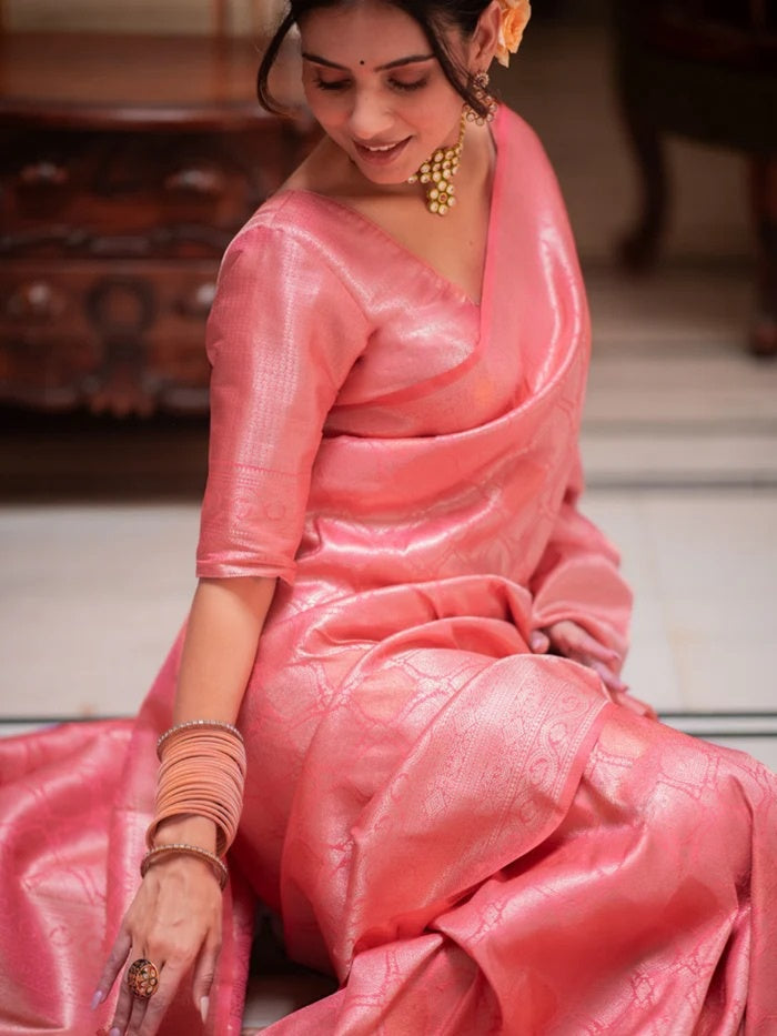 Elegant Harmony Banarasi Soft Silk Saree with Gold Zari – Colour 5