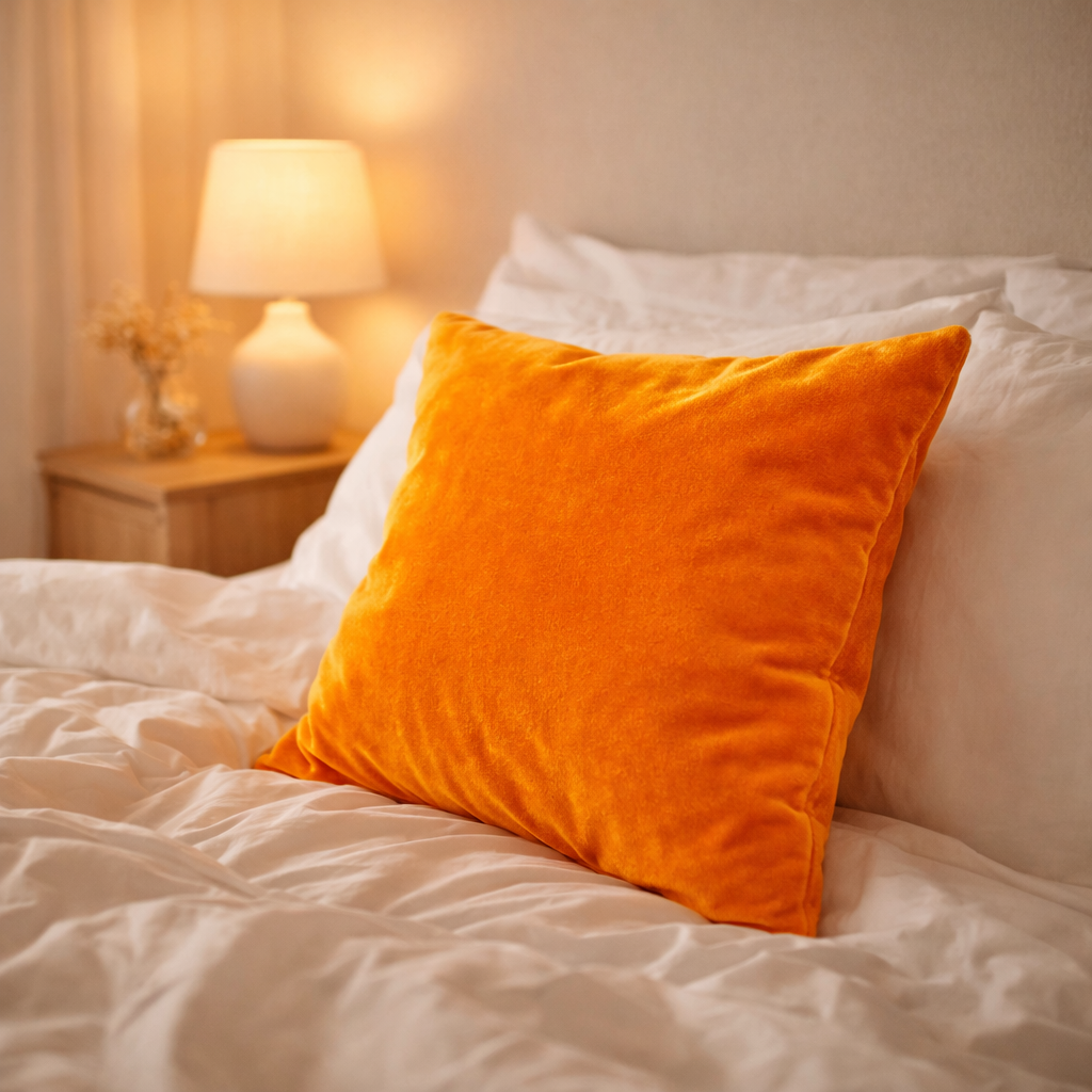 Yellow Plain Velvet Cushion for Sofa | Soft Premium Velvet Cushion Home Decor